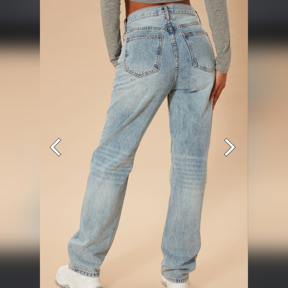 Fashion Nova Tall Crossover Straight Leg Jeans size 9  /  30x35 - Picture 13 of 16